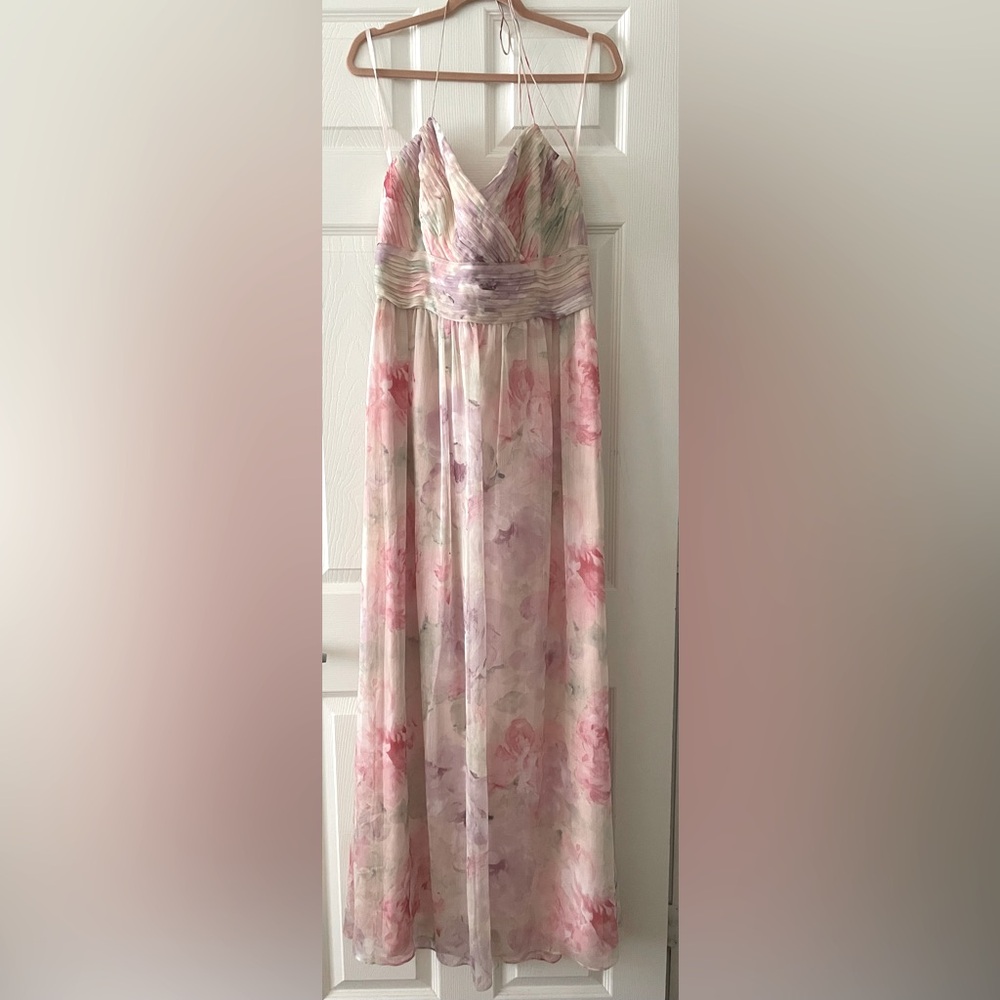 RALPH LAUREN  Evening Dress | Spring Pink Multi Color | Size 14